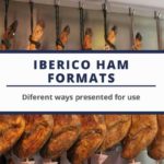 How Serrano and Iberico hams are presented for consumption